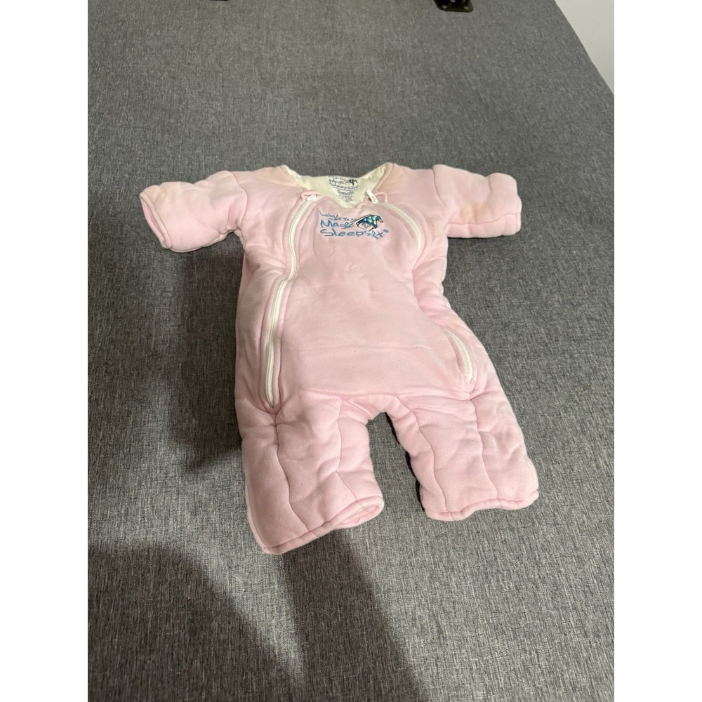 Merlins Magic Sleepsuit Size small, 3-6 Months pink